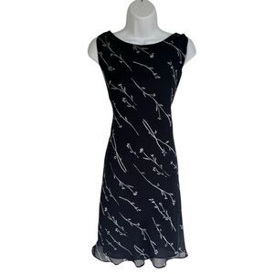 Ronni Nicole Women's Size 8 Black & White Floral Sleeveless Dress